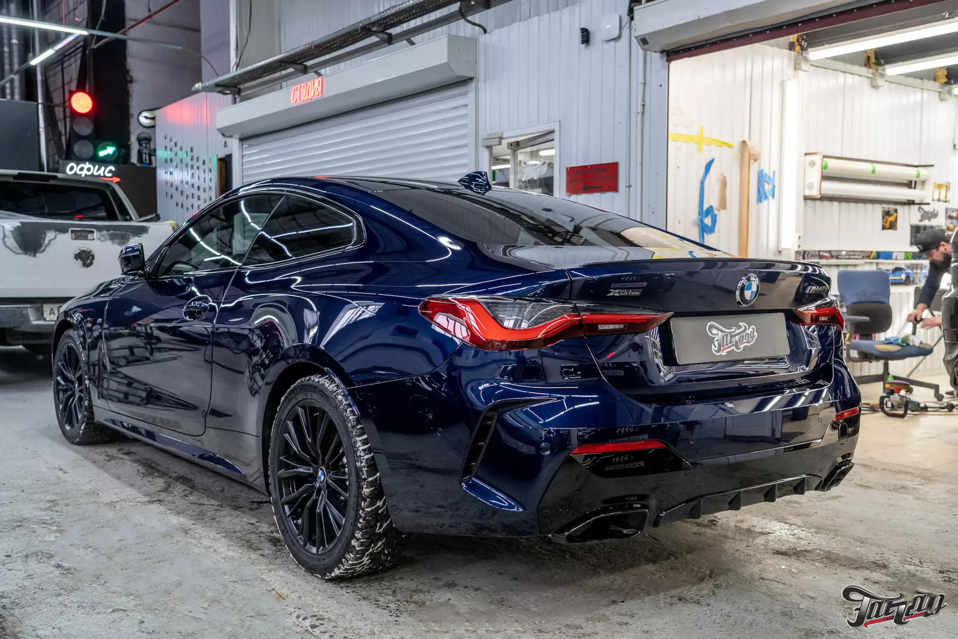 BMW 440i. Оклейка в матовый полиуретан